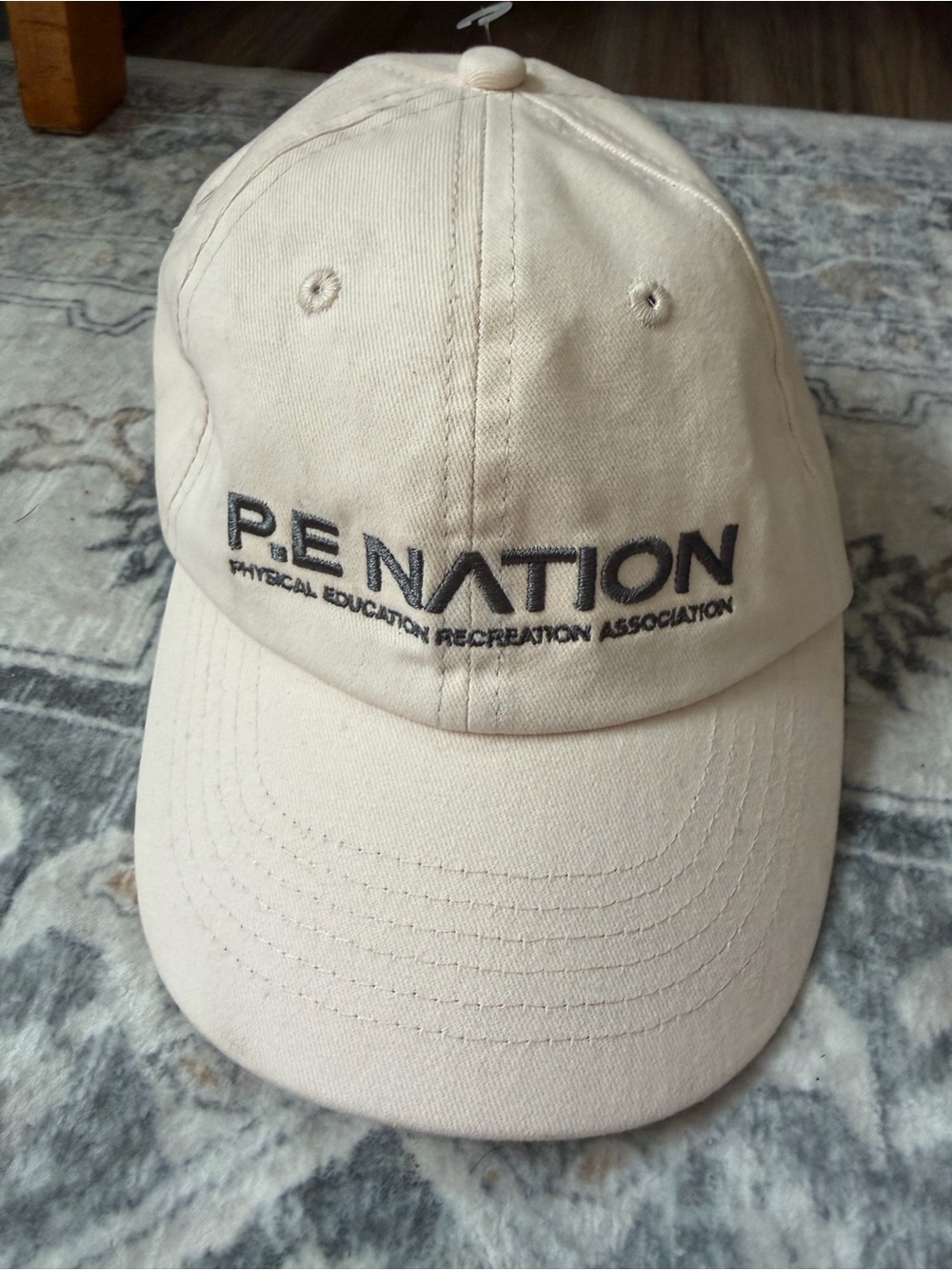 P.E NATION Beige Logo Baseball Cap Hat
